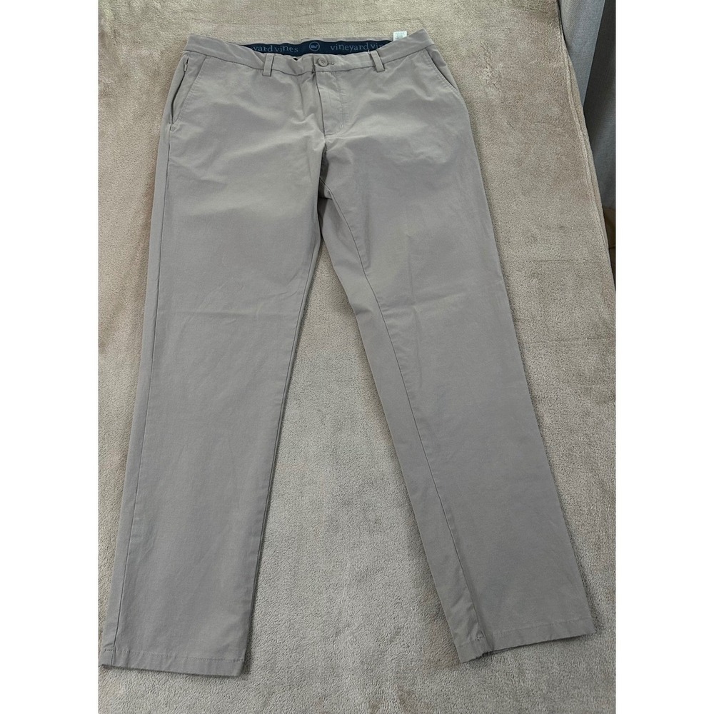 Vineyard Vines OTG On The GO Pants Men's Size 36x32 Beige Stretch Preppy EUC